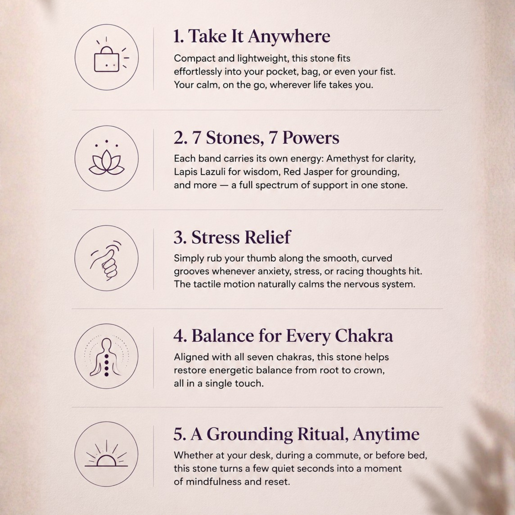 The 7 Chakra Worry Stone