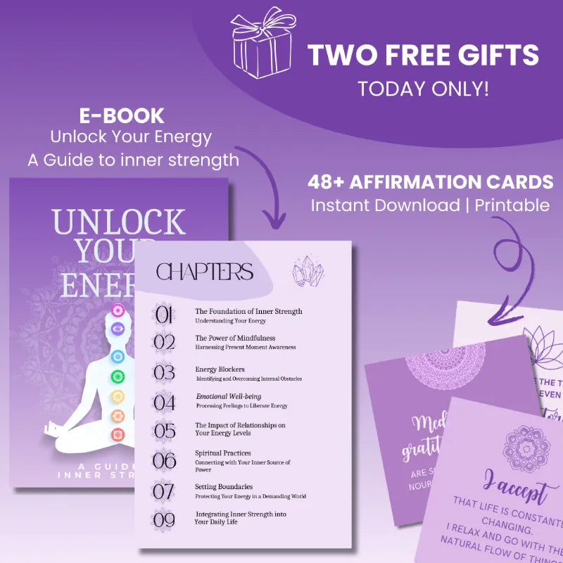 The free eBook and affirmation cards in every gift set